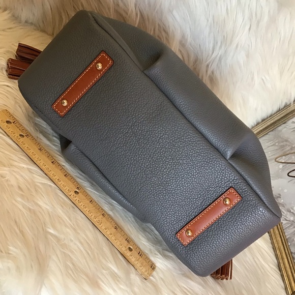 Dooney & Bourke Stanwich Satchel in Slate pebble leather - Picture 5 of 16